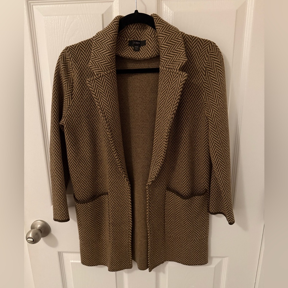 J. Crew Sophie Herringbone Sweater Blazer - Picture 2 of 11